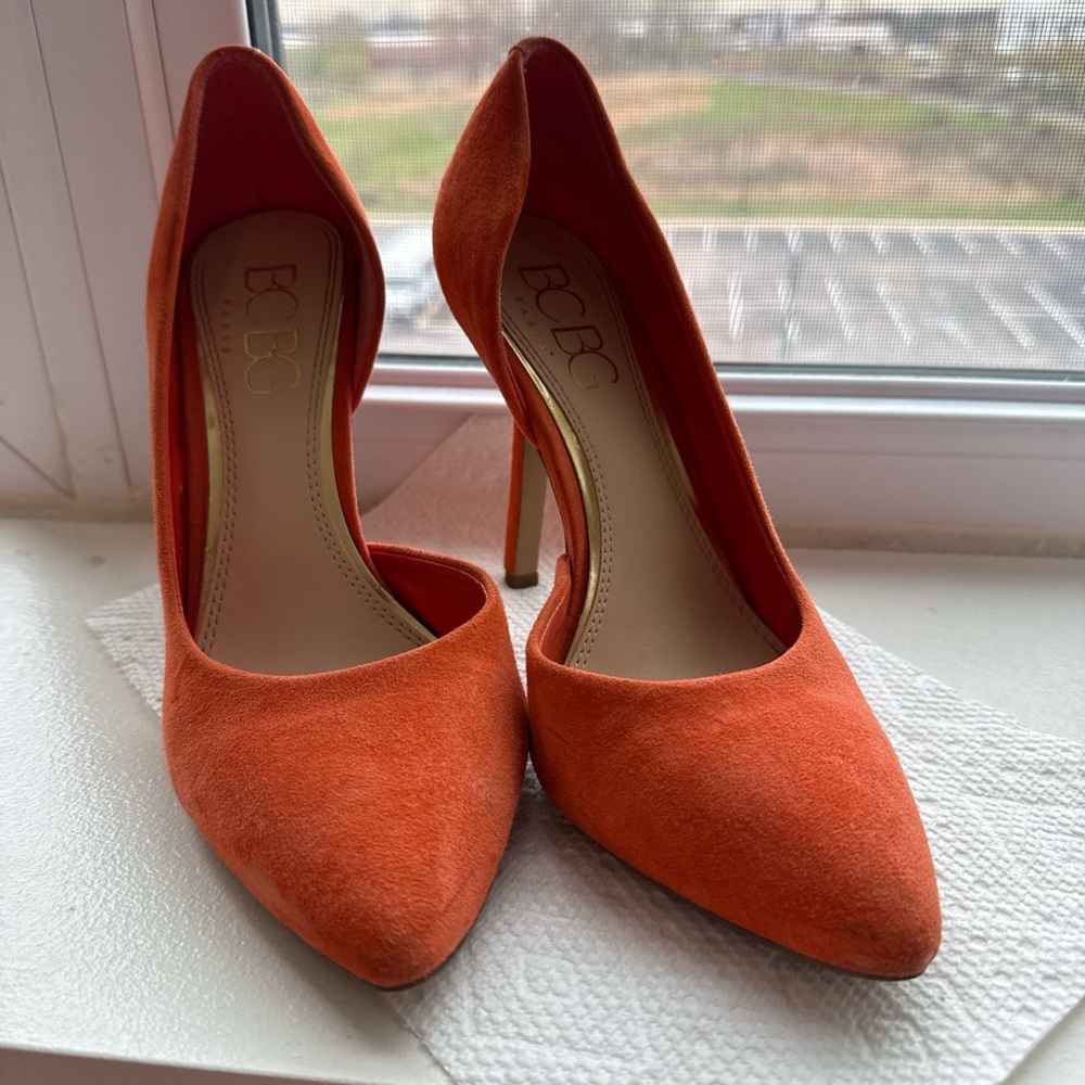 BCBG Vibrant Orange Heels